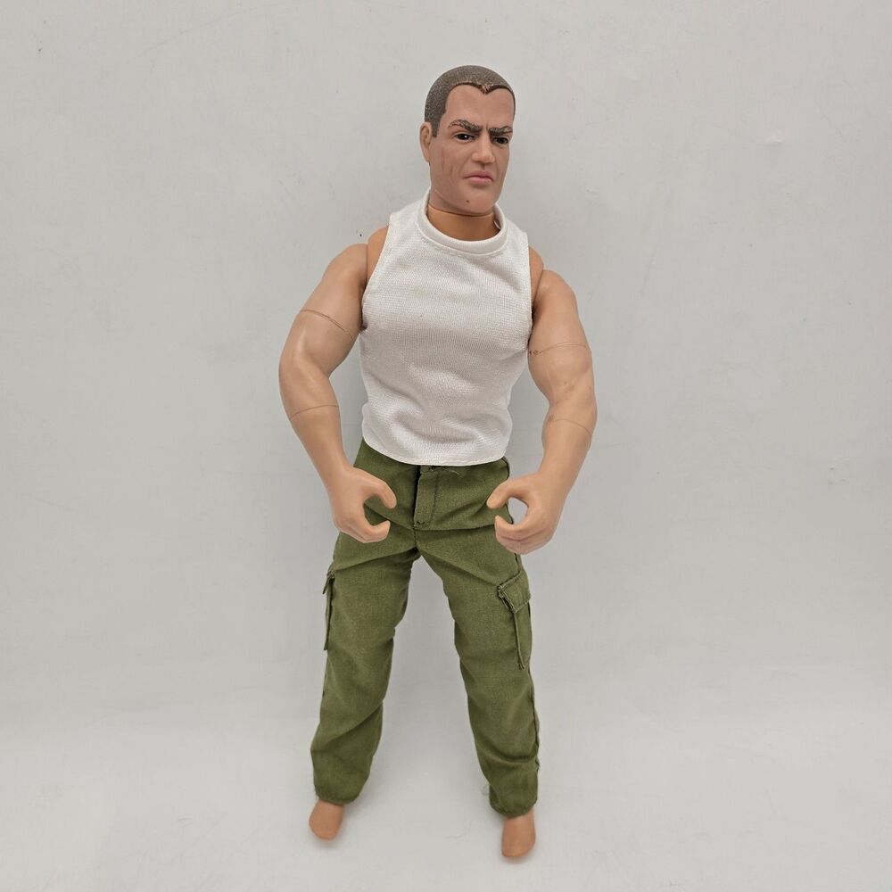 Vintage 1992 Hasbro 12” Army G.I. Joe Action Figure w/ Brown Hair & Scar on Face